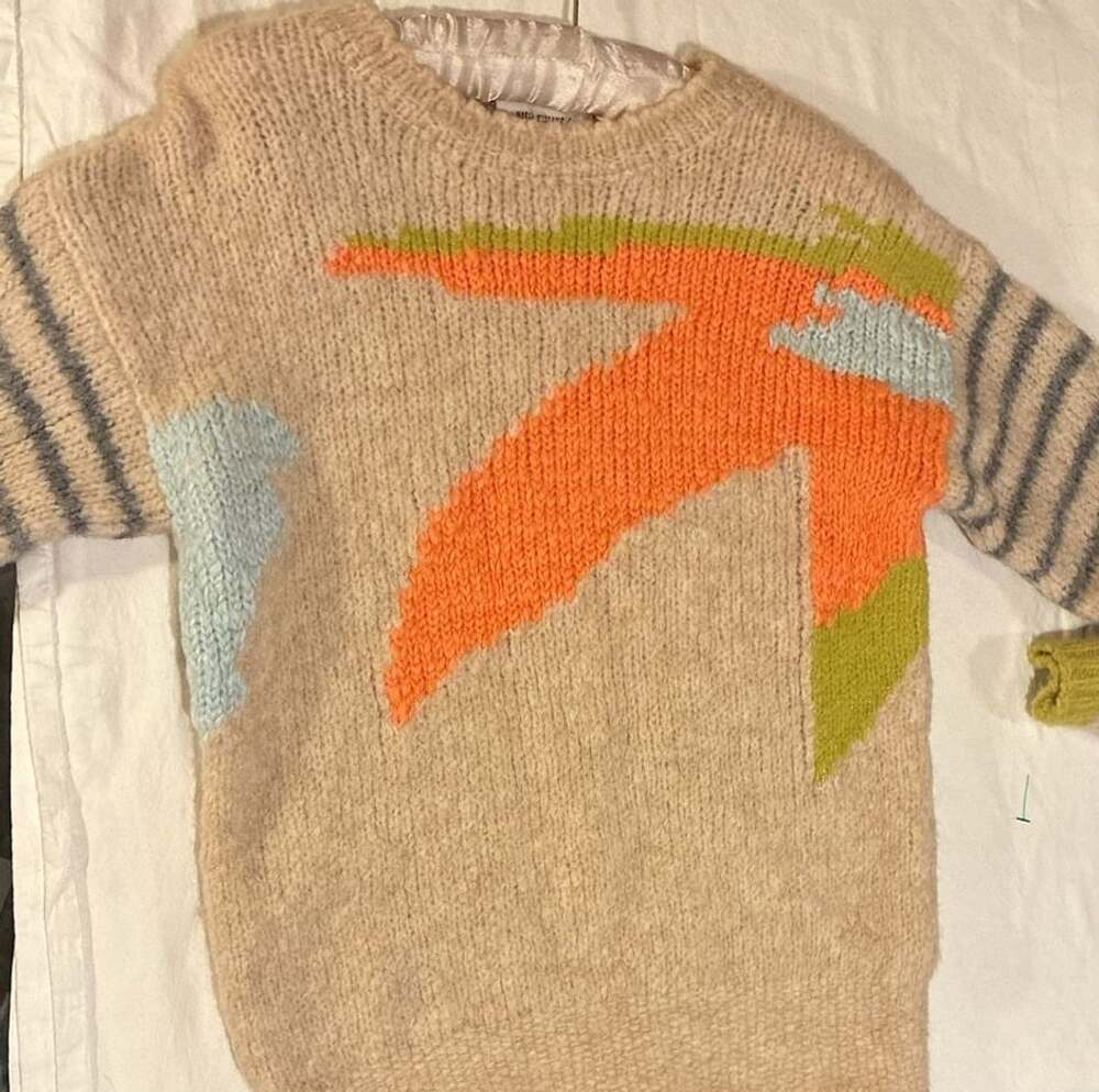 Sita Murt Knit Feelings Alpaca Mohair Abstract Sweater Size 36